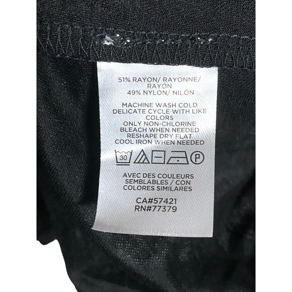 Ann Taylor Black Peplum Open Back Blouse Top Rayon Nylon Womens XXS Petite NWT - Picture 8 of 8